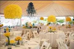 11-12 Inches Yellow Rose Flower Ball Wedding decoratin Ball Kissing Ball