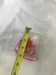 faux floral wrist corsage red white adjustable NIP