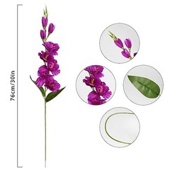 Gladiolus Artificial Flowers 10 PCS Silk Flowers Gladiolus Flowers 30 Fuchsia