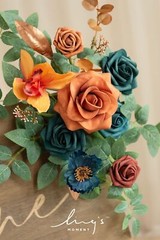Ling’s Moment 2pcs Fall Wedding Artificial Floral Swags Welcome Sign Flowers …