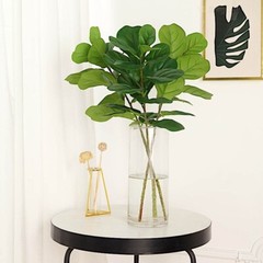 2 Green 25″ Artificial Fiddle LEAVES SPRAYS Greenery Stems Party Decorations