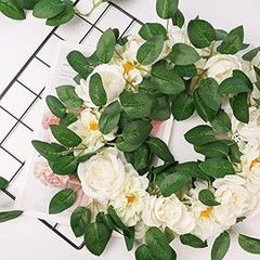 Bulk Rose Leaves Artificialery Fake Rose Flower Leaves for DIY 60pcs Green