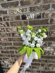 Handmade Pipecleaner Wedding Bouquet & Buttonhole – Lily of the Valley Set