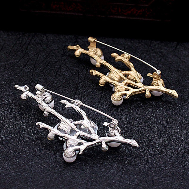 Shell Plum Blossom Flower Brooches For Women Wedding Office Brooch Pins Decor
