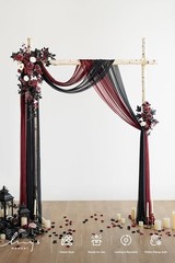 Ling’s Moment Pink Artificial Wedding Arch Flowers Kit Pack of 4, 2pcs Hangin…