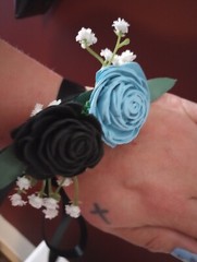 wedding : Sola wooden flower Rosette 3 corsages, 3 boutonnieres and corsage pins