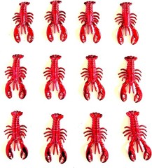 24 Pcs Mini Crawfish Lobsters Boil Party Supplies Red Lobsters Crawfish Seafo…