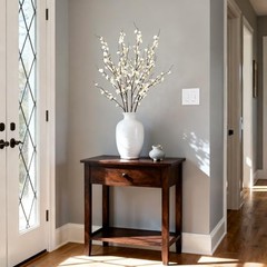 4Pcs Cherry Blossom Branches Artificial Flowers for Spring Summer Indoor White