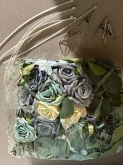 Dusty Blue Flower for Wedding Welcome Signs Decorations,