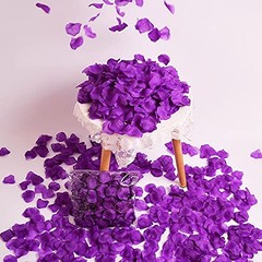 Rose Petals 1200pcs Artificial Flowers Silk Petals for Romantic Night Purple