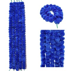 Artificial Blue Marigold Flower Garlands Vine Wedding Indian Event Decoration