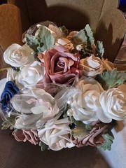 Ling’s Moment 9″ Wedding Bouquet for Bride, Bridesmaid’s Bouquet, NO RIBBONS!