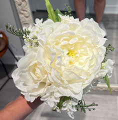 Beautiful Faux Wedding Flower – Set of 4 (will sell other number)- White & Green