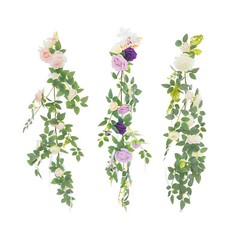 10 Pieces Wedding Chair DIY Decorations, Wedding Aisle Floral Artificial Flowers
