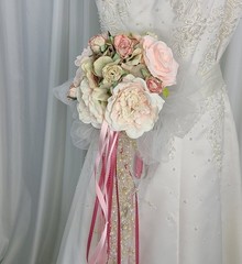 Pink Garden Ballerina Faux Silk Wedding Bouquet