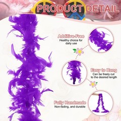 40g 2 Yards Feather Boa, Costume Turkey Chandelle Feathers Boa Dark Purple