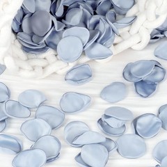 200Pcs Blue Rose Petals for Wedding, Artificial Flower Petals Dusty Blue