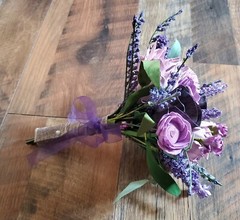 Purple Wildflower Lavender Bridal Bouquet Lasting Sola Wood Wedding Flowers