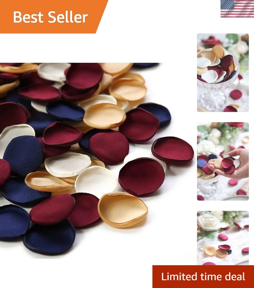 Burgundy Satin Flower Petals – 500 Pieces for Romantic Events & Bridal Showers