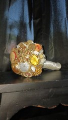 Handmade Bridal Brooch Bouquet Satin Crystal Vintage Pins Bridesmaid