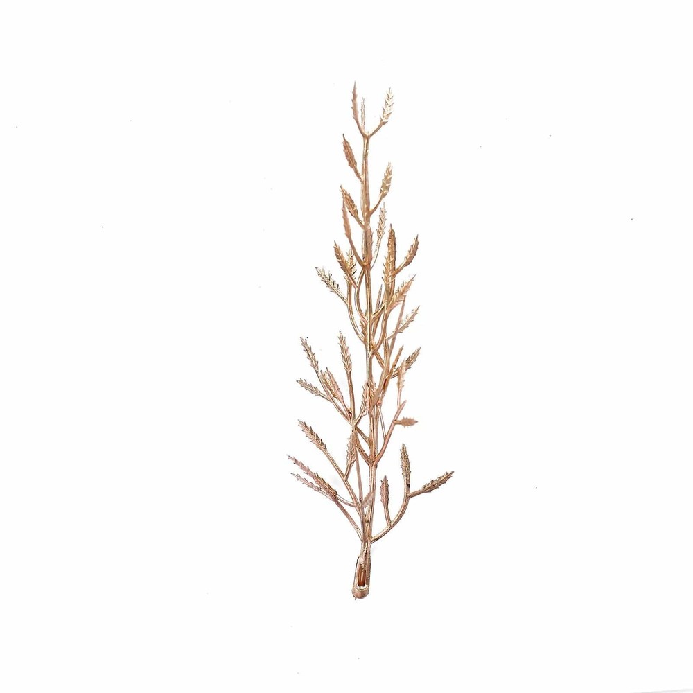 25 GOLD 6″ Mini Metallic Leaves Artificial Fern STEMS VASE FILLERS Centerpieces