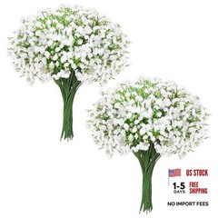 Real Touch Babys Breath Artificial Flowers Fake Flowers Baby 40 Pcs White