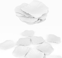 500 Pcs Exquisite White Rose Petals, Emulation Silk Rose Petals, Artificial Flow