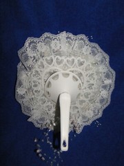 New Stunning Handmade Iridescent white floral and Pink Butterfly Bridal Bouquet