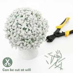 30 PCS 5 Bundles Small White Flowers Artificial Flowers Babys White-30pcs