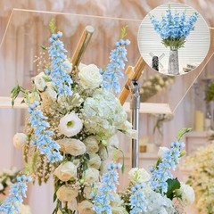 Pcs Delphinium Artificial Flowers for Decoration, 33.86 inch 10 Light Blue