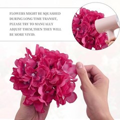 80 PCS Full Hydrangea Flowers Fuchsia Silk Hydrangea Small 80pcs Fuchcia