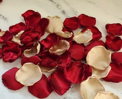 Burgundy Flower Girl Petals Beige Boho Wedding Ceremony Decor Proposal We Do