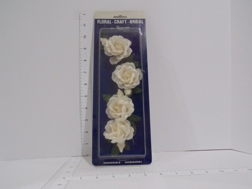 Nuage Floral Craft Bridal Ivory Rose Picks 4 Pack Wedding Décor New Sealed