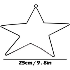 Versatile Pentagram Shaped Wreath Support Iron Frame for Creative Art Projects