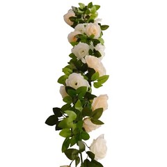 2 Silk 7 ft Artificial Rose Flowers Hanging Garlands Wire Vines Party Wedding