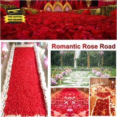 1000PCS Wine Red Fake Rose Petals for Romantic Night Romantic Festive Atmosphere