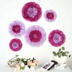 24 pack 12″ 16″ 20″ Lavender Tissue Paper Carnation Flowers Home Backdrop