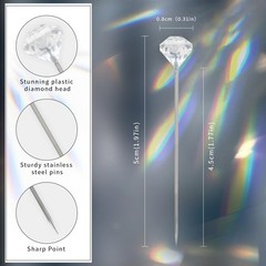 100 Clear Flower Pins For Wedding Bouquet Corsage Crafts And Sewing