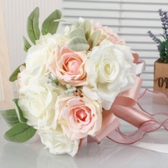 Captivating Bridesmaids Handheld Flowers Realistic Rose Bouquet for Entourages