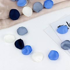 400 DUSTY BLUE IVORY Silk Rose Petals Matte Artificial Flowers Table CONFETTI