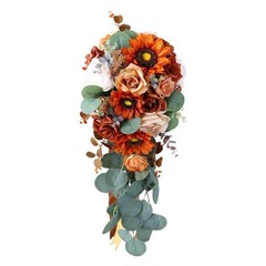 Artificial Waterfall Bridal Bouquet for Celebration Anniversary Festival