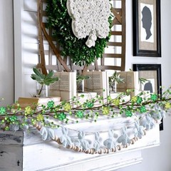 St. Patrick’s Day Garland Decorations – 5.5Ft Shamrock Rag Garland with NU24018