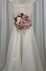 Wedding Bouquet of Phalaenopsis Orchids and Roses Faux Silk Bouquet