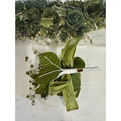12 Sage Green Artificial Rose Boutonniere Set Corsage Wedding Prom Party Favor