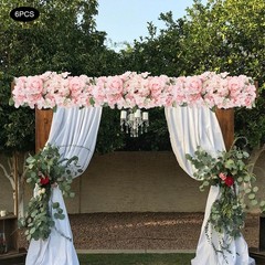 Artificial Flower Panels 6pcs Wall Backdrop Table Centerpiece For Wedding Party