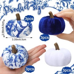 Geelin 12 Pcs Blue White Orange 3 inches (W) x 2.6 (H),