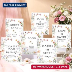 Yookeer 6 Pcs Wildflowers Wedding Table Decor Love in Bloom Floral Bridal Thank