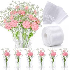 Suncalla 6 Bundle Mother’s Day Crochet Flower Bouquet Handmade Pink Bright