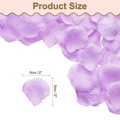 500pcs Artificial Rose Petals Fake Silk Flower Petals for Wedding, Light Purple