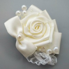 Luxury Ivory Crystals Artificial Roses Wedding Bridal Bouquet Bride Hand Flower